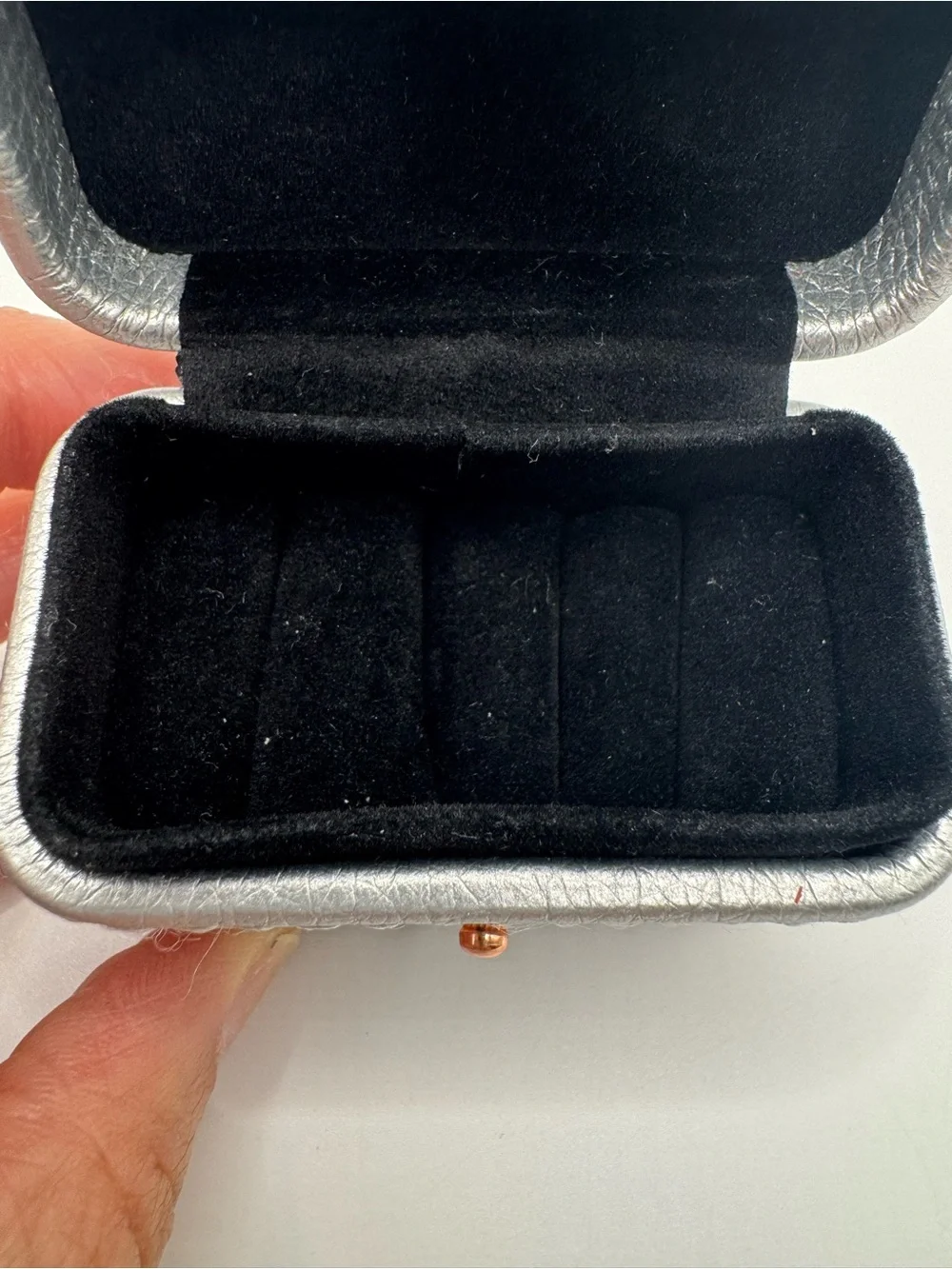 Pandora Silver Small Travel Jewelry Case Gift Box for Rings Charms Organizer
